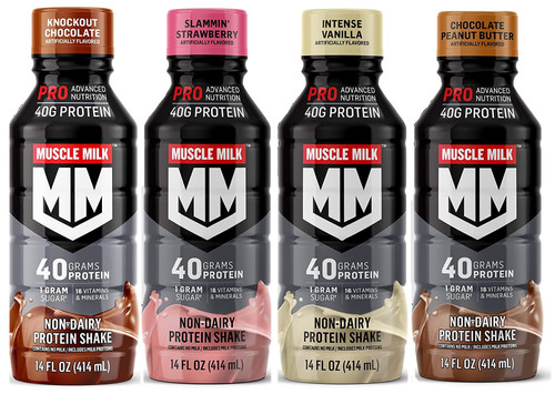 Muscle Milk Pro Series Protein Shake, 4 Flavor Variety, 40g Protein, 14 Fl Oz (Pack of 12) Muscle Milk Pro Series Protein Shake, 4 Flavor Variety, 40g Protein, 14 Fl Oz (Pack of 12)