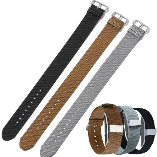 Replacement Straps Compatible with Hume Health Band - Adjustable Soft Woven Nylon & Adjustable Clasp Buckle & Loop Closure for Secure, Strap Wristband for Hume Band Wristband Bracelet,All-Day Comfort (Black, Brown, Gray)