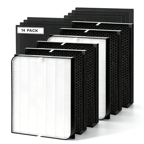 14 Pack 3500 Replacement Filters for Air Doctor AD3000 Series Air Purifier, Fits AD3000, AD3500, AD3500i, Includes 2 Efficiency + 4 VOC Units and 8 Pre-Filters