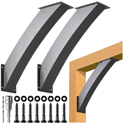 Aecxm 4"×4" 45°Angle Support Brackets Heavy Duty for gazebos, Decks, porches, Log Cabins and Other Wood Frame Degree Angle Pergola 4''x4'' 2-Bracket