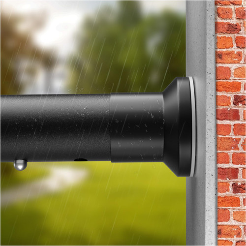 FurGreen Tension Curtain Rod No Drilling, 83 to 160 Inch Heavy Duty Shower Curtain Rods Spring Tension, Extra Long Tension Rod for Windows Room Divider Balcony Outdoor Patio Non-Slip, Matte Black