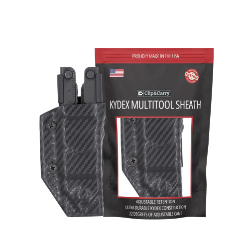 Clip & Carry Kydex Multitool Sheath for The Gerber MP600 - Fits bluntnose & needlenose Models - Made in USA - Multi Tool Holder Holster - Black