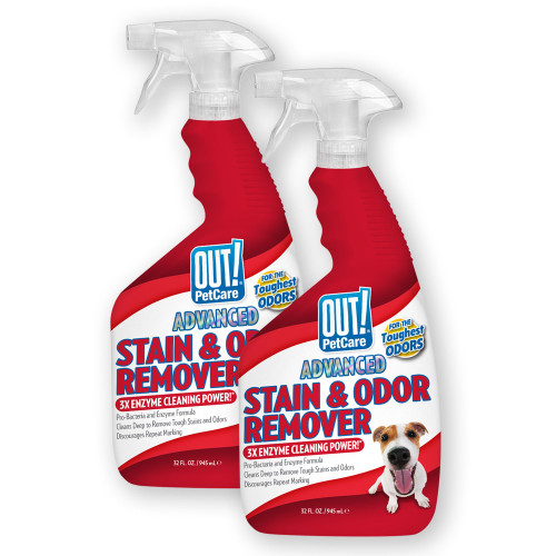 OUT! PetCare Pet Stain & Odor Remover, Carpet Cleaner, 32oz (2 Pack)