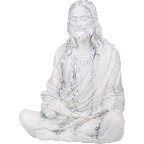 Jesus Statue 12" Marble - Meditation Statue Decor - Jesus Figurine for Any Room - Great Gift for Christians or Spiritual Friends