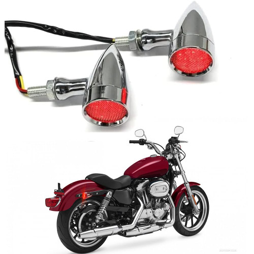 DREAMIZER LED Turn Signals Front Rear 15 LED Motorcycle Lights Super Bright Bulbs Compatible With Harley Honda Yamaha Suzuki and More