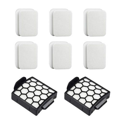 6 Foam Filter + 2 Hepa Filter Replacement for Shark ZU62 ZU60 NV255 NV150 NV251 NV151 Navigator Rotator Pet Pro Upright Vacuum Part 1238FT60 1239FT60