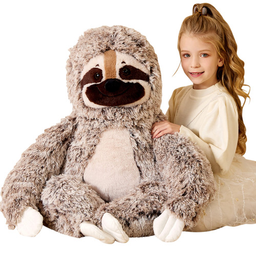 EARTHSOUND Giant Sloth Stuffed Animal Plush Toy,30" Large Jumbo Cute Soft Toys,Big Size Huge Fluffy Plushy Oversized Fat Plushie,Gifts for Kids Girlfriend Children (30 inches, Brown) EARTHSOUND Giant Sloth Stuffed Animal Plush Toy,30" Large Jumbo Cute Soft Toys,Big Size Huge Fluffy Plushy Oversized Fat Plushie,Gifts for Kids Girlfriend Children (30 inches, Brown)