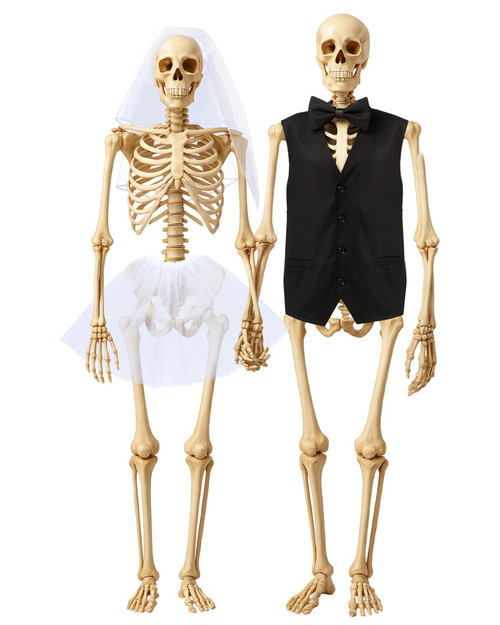 Tarpop Halloween 12 ft Skeleton Outfit, Giant Skeleton Wedding Costume
