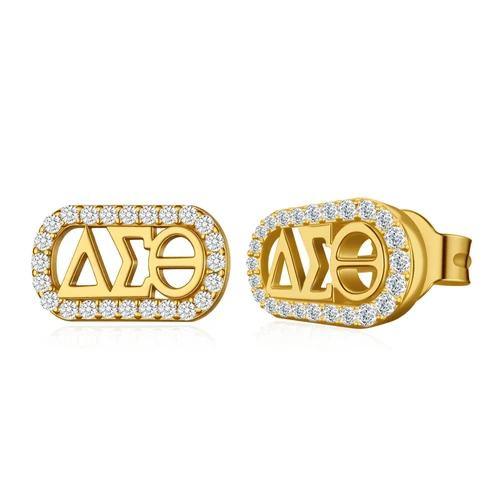 DST Earrings for Women Men 925 Sterling Silver DST Sorority Gifts Sorority Gifts