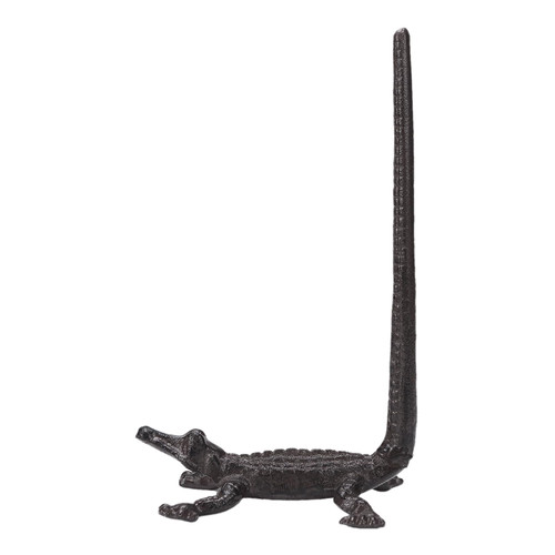 BRASSTAR Cast Iron Crocodile Paper Towel Holder