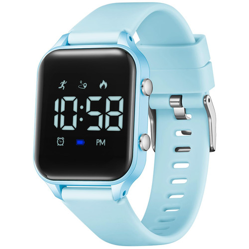 Timever Kids Digital Watches for Boys Girls, Sports Watch with Fitness Tracker, Pedometer, Alarm Clocks, Stopwatch, No App Needed Waterproof Kids Watch, Gift for Teens Student Girls Boys Ages 5-14