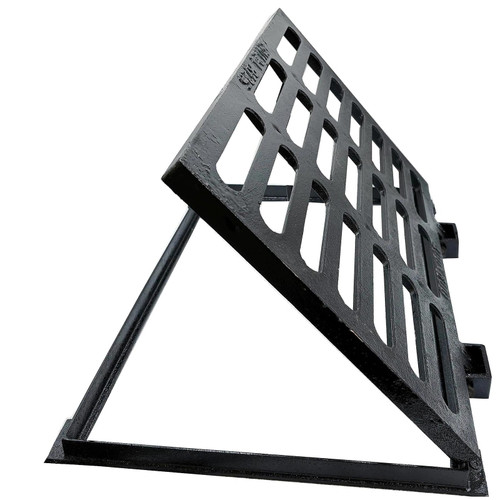 MOSINSBO Cast Iron Drain Grate and Frame, Driveway Channel Cover 24x16 in