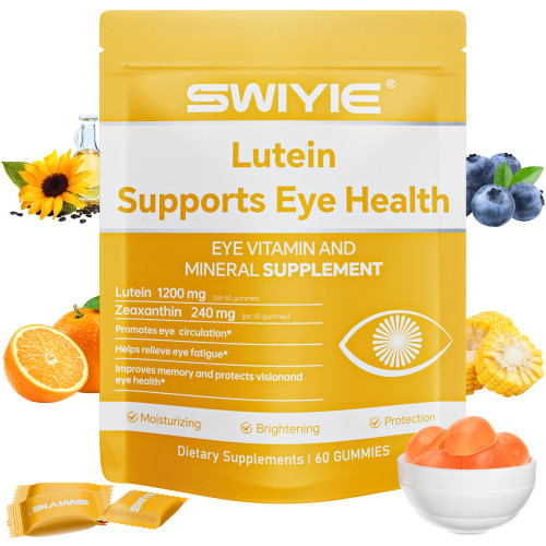 Swiyie Lutein Gummies – Eye Vitamin and Mineral Supplement with 20mg Lutein & 4mg Zeaxanthin – Gummy Vitamins for Eye Health Support – Naturally Flavored, 60 Gummies