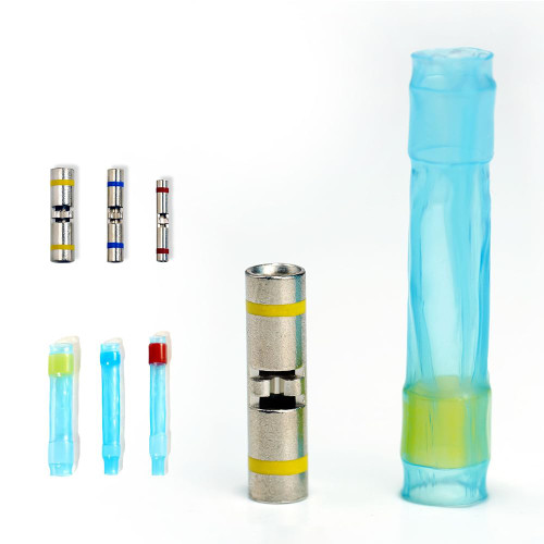 Domecka D -436 Series Heat Shrink Butt Splice Connector 16-12 AWG (M81824/1-3 Equivalent), Waterproof Non Insulated Connectors with Copper Splice Connectors and PVDF Heat Shrinkable Tubes (D-436-38)