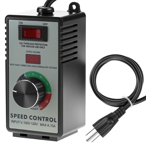 QWORK AC Motor Speed Controller,120V 15A 4000W Fan Speed Variable Speed Controller