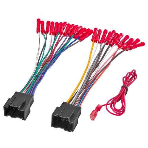 RED WOLF Car Radio Wiring Harness Fit for 2005-2015 Chevy Silverado, 2007-2014 GMC Enclave Yukon Savana Buick Install Aftermarket Stereo CD Player Cable Plug Adapter w/Wire Connector