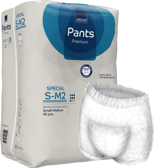 Abena Pants Special Premium Protective Underwear, Level 2, (Small to Large Sizes), Small/Medium, 20 Count