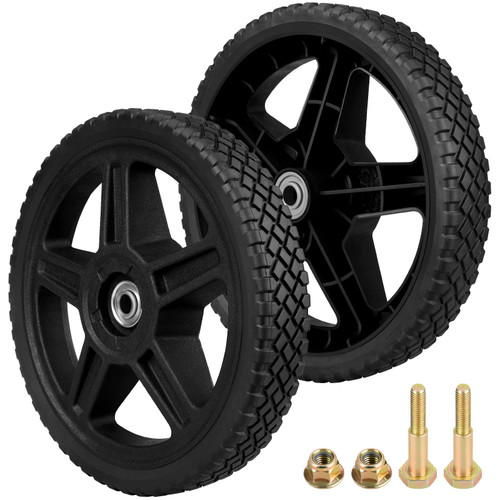 Refitial 2 Pack 10" Lawn Mower Wheels, Push Mower Wheel kits Includes Bolts & Nuts, Fit Standard Pressure Washer, Garden Cart, Air Compressor, Wheelbarrow, Handtruck, Generator Wheel, Lawn Tractors
