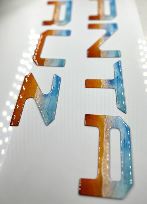 BDTrims Domed 3D Raised Tailgate Letters Compatible with 2022-2025 Santa Cruz Models (Beach)