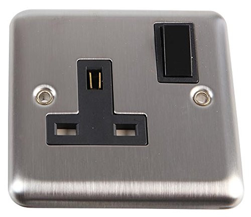 1G DP Socket Round Edge Black INS | SWITCHES/Socket OUTLETS Switch RANGES Electrical, 1 X Qty - VX1300SSBK/D
