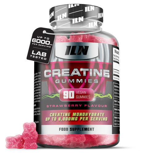 Creatine Monohydrate Gummies – 6000mg per Serving – Lab-Tested – 90 Count