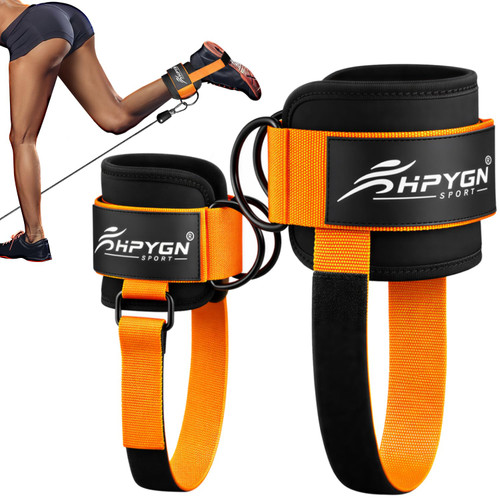 HPYGN Ankle Straps for Cable Machine, Adjustable Ankle Cuffs with Premium Padding for Kickbacks, Glute Kickback Ankle Strap for Women & Men, Cable Attachments for Gym, Leg Extension, Glute Workouts