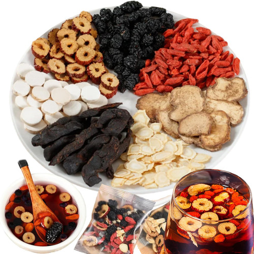 Six Treasure Kidney Cleanse Tea – Ginseng Five Treasures Herbal Detox Tea, Natural Chinese Traditional Formula, Organic Liver & Kidney Support for Men & Women Six Treasure Kidney Cleanse Tea – Ginseng Five Treasures Herbal Detox Tea, Natural Chinese Traditional Formula, Organic Liver & Kidney Support for Men & Women