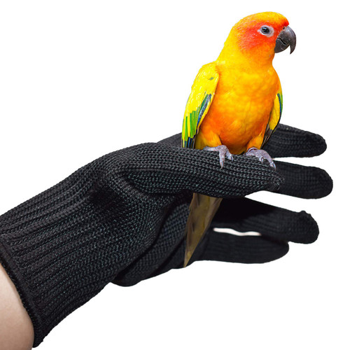 Anti Bite Gloves for Birds - Steel Wire Reinforced Parrot Training & Handling Protective Mittens | Durable Bird Grooming Nail Trimming & Small Animal Care Gloves for Cockatiels Macaws Finches Hamsters