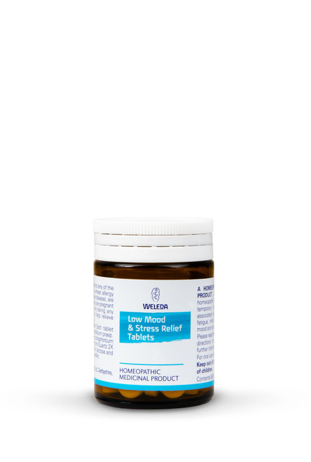 Weleda Low Mood & Stress Relief Tablets, Mild Symptons associated with Stress, Mild Anxiety, Fatigue, Restlessness, Homeopathic Medicinal product, Vegan, 80 Tablets