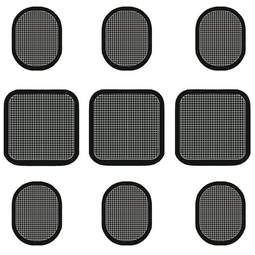 YUNYODA Replacement Gel Pads 3 Set 9Pcs Abs Trainer Replacement Gel Pads EMS Gel Pads Abs Trainer Muscle Stimulator Pads Abs Stimulators Sticky Pads Abdominal Muscle Toner Gel Pads for Women Men