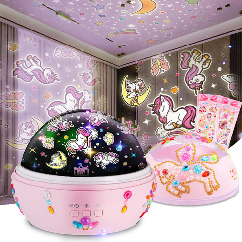 EUCOCO Unicorn Gifts for Girls Night Light Kids Baby Projector, Unicorn Toys for 2 3 4 5 6 Year Olds Girls Gifts Toy Girl Birthday Presents Sensory Lights for Babies Projector Light for Kids Toys