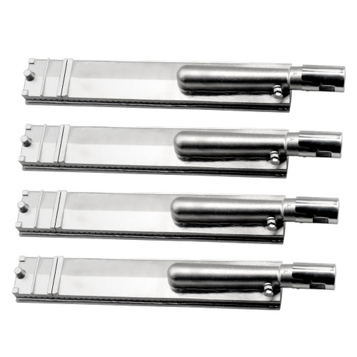 4 Sets Heavy Duty Cast Stainless Steel Grill Burners for Bull, Premium Gas Grill Burner Replacements for Bull, Cal Flame, Blaze, Aussie, Bakers & Chefs, Turbo, Thermos, Nexgrill,16-1/8 inch