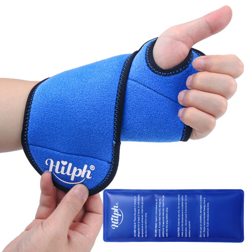 Hilph Wrist Ice Pack Wrap for Carpal Tunnel Relief, Reusable Hand Ice Pack