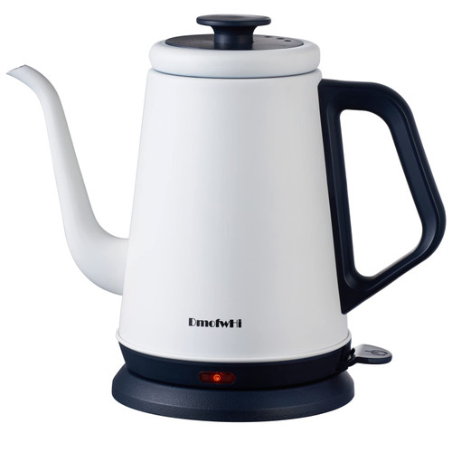 DmofwHi Gooseneck Electric Kettle(1.0L),1000W Electric Tea Kettle of 304 Stainless Steel,Auto Shut off,Coffee Kettle for Pour Over and Tea -White DmofwHi Gooseneck Electric Kettle(1.0L),1000W Electric Tea Kettle of 304 Stainless Steel,Auto Shut off,Coffee Kettle for Pour Over and Tea -White