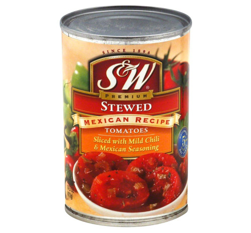 S&W, Mexican Style Stewed Tomatoes, 14.5oz Can (Pack of 6)
