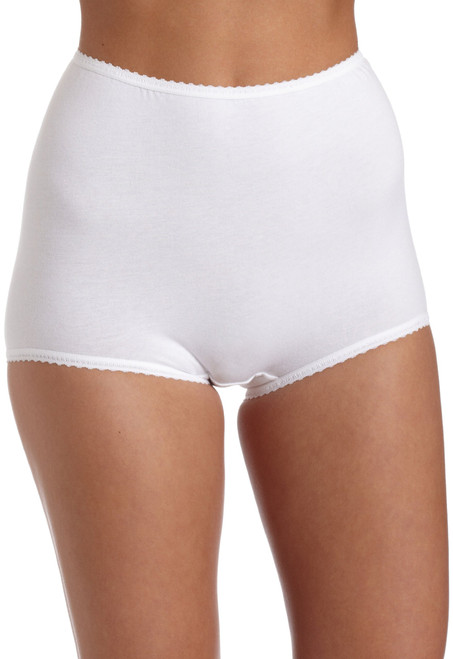 Bali Women's 3-pack Cool Cotton Skimp Skamp Brief Panties, White, Size 7