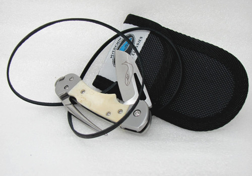 Myerchin Knives With BONUS LEATHER STRAP AF377 Generation 2 Bone Handle Crew Professional Rigging Knife With BONUS Leather Lanyard Strap