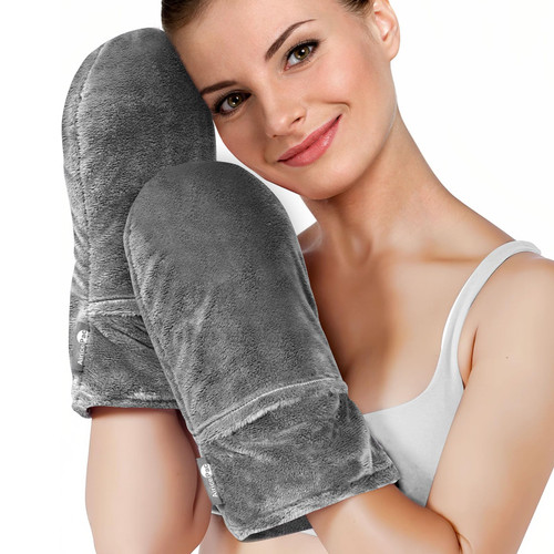 AiricePac Heated Mitts for Arthritis, Microwavable Hand Warmer for Women Men in Cases of Stiff Joints, Trigger Finger, Warm Therapy Mittens Unscented Hand Muff, Grey AiricePac Heated Mitts for Arthritis, Microwavable Hand Warmer for Women Men in Cases of Stiff Joints, Trigger Finger, Warm Therapy Mittens Unscented Hand Muff, Grey