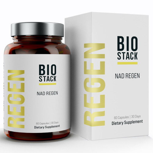 BIOSTACK NAD Regen (30 Days Supply) - Advanced NAD+ Supplement with NAD3, Yüth Spermidine, Resveratrol, Niacinamide | NMNH Alternative | Anti Aging, Longevity & Cellular Health, Vitamin B3 Complex