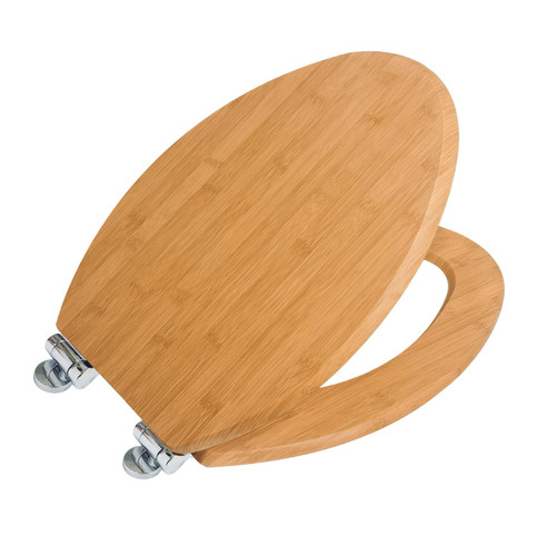 KECOP Toilet Seat, Elongated Toilet Seat, Soft Close Toilet Seat with Alloy Hinges Set, Easy to Clean and Install, Oval Elongated Toilet Seat Scratch Restitant(Bamboo) KECOP Toilet Seat, Elongated Toilet Seat, Soft Close Toilet Seat with Alloy Hinges Set, Easy to Clean and Install, Oval Elongated Toilet Seat Scratch Restitant(Bamboo)