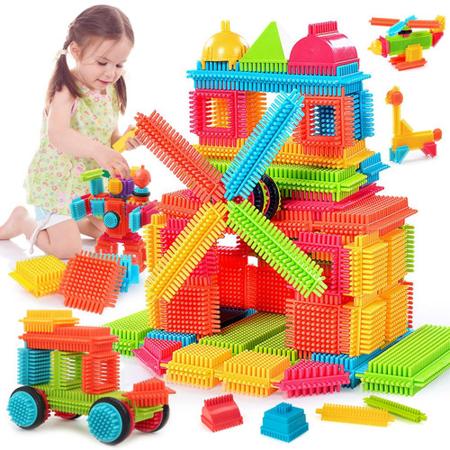 Teytoy 100 Pcs Bristle Shape Building Blocks Toy Set for toddlers Kids Teytoy 100 Pcs Bristle Shape Building Blocks Toy Set for toddlers Kids