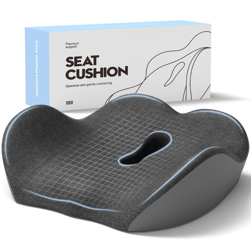 JESIDO Seat Cushion for Office Chair, Sciatica and Tailbone Pain Relief Cushion, Coccyx Cushion for Car, Desk Chairs, Wheelchair JESIDO Seat Cushion for Office Chair, Sciatica and Tailbone Pain Relief Cushion, Coccyx Cushion for Car, Desk Chairs, Wheelchair