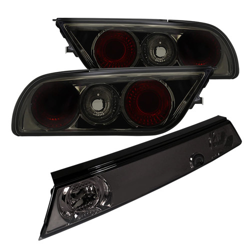 SPEC-D TUNING Smoke Tail Lights for 1989-1994 Nissan S13 240Sx Hatchback Left + Right Pair