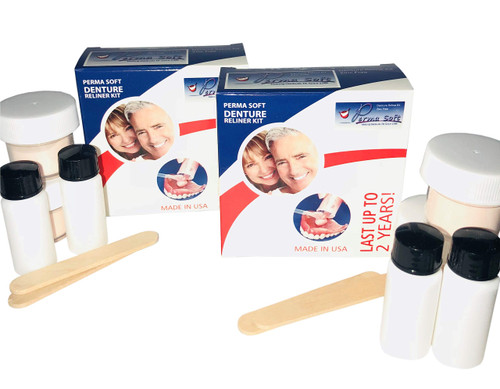 Perma Soft Denture Reline Kit- 2 Boxes (relines 4 dentures) Perma Soft Denture Reline Kit- 2 Boxes (relines 4 dentures)