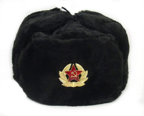 SIBERHAT Hat Russian Soviet Army KGB * Fur Military Cossack Ushanka * Size XL Black SIBERHAT Hat Russian Soviet Army KGB * Fur Military Cossack Ushanka * Size XL Black