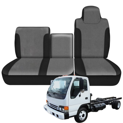 Kistrba Truck Seat Cover Compatible with 1995-2005 Isuzu NPR Front 40/60 Split Bench Seat Cover