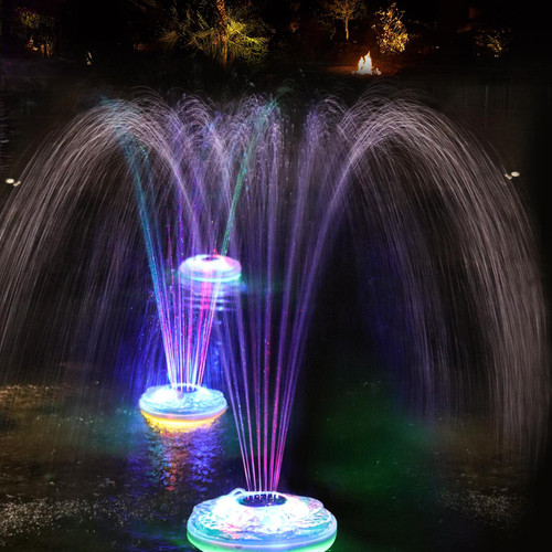 Floating Pool Fountains with Light Show,Battery Pond Water Fountain,IP68 Waterproof Pool Waterfall Fountains,2 Modes Pool Sprinkler Fountain for Inground Above Ground Pool, Gardens-1pc Floating Pool Fountains with Light Show,Battery Pond Water Fountain,IP68 Waterproof Pool Waterfall Fountains,2 Modes Pool Sprinkler Fountain for Inground Above Ground Pool, Gardens-1pc