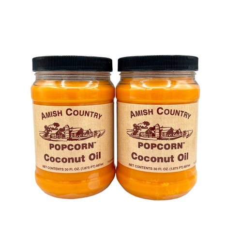 Amish Country Popcorn | Coconut Oil - 2 Bottles - 30 oz Each | Vegan, Tree Nut and Peanut Free | Old Fashioned, Non-GMO and Gluten Free Amish Country Popcorn | Coconut Oil - 2 Bottles - 30 oz Each | Vegan, Tree Nut and Peanut Free | Old Fashioned, Non-GMO and Gluten Free