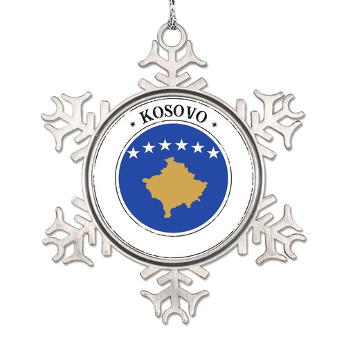 LITTLEGROVE SEEDS Kosovo Flag Christmas Ornaments 2023 Snowflake Ornament Country City Souvenir Ornament for Christmas Tree Decor Novelty Metal Xmas Tree Pendant New Year Party Decor 3 Inch LITTLEGROVE SEEDS Kosovo Flag Christmas Ornaments 2023 Snowflake Ornament Country City Souvenir Ornament for Christmas Tree Decor Novelty Metal Xmas Tree Pendant New Year Party Decor 3 Inch