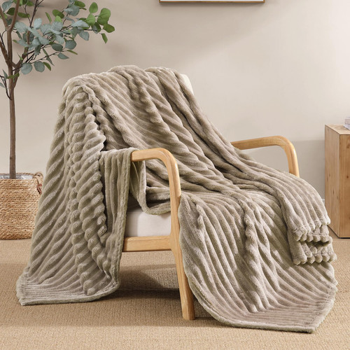 Geniospin Taupe Fleece Throw Blanket, 280GSM Extra Soft Lightweight Blanket with Strip, Plush Fuzzy Cozy Blankets and Throws for Couch, Bed, Sofa Cozy, Warm and Breathable (Taupe, 60x80 inches) Geniospin Taupe Fleece Throw Blanket, 280GSM Extra Soft Lightweight Blanket with Strip, Plush Fuzzy Cozy Blankets and Throws for Couch, Bed, Sofa Cozy, Warm and Breathable (Taupe, 60x80 inches)
